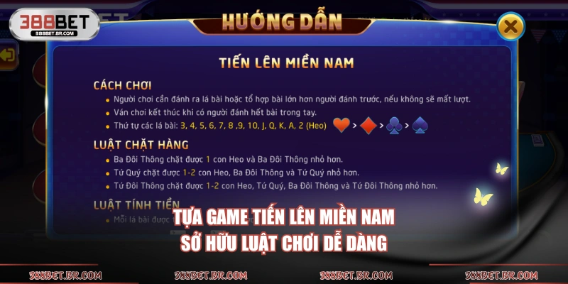 Tựa game Tiến Lên Miền Nam sở hữu luật chơi dễ dàng